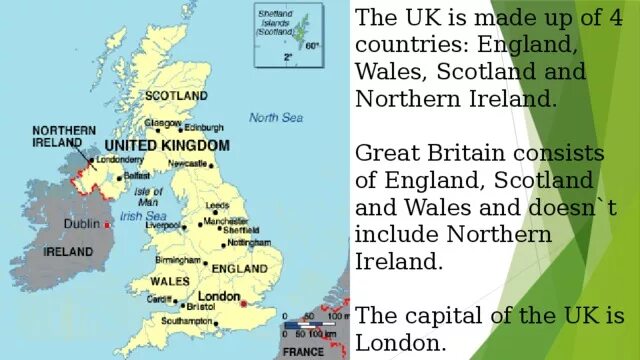 The capital of scotland is great. England Scotland Wales Northern Ireland Capital. Great Britain consists of England Scotland and Wales. Great Britain consists of. Great Britain includes England ____________ and Wales.