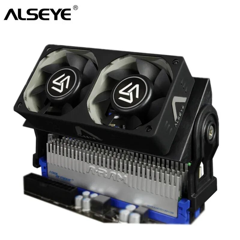 Охлаждение ddr4. Кулер для оперативной памяти alseye. alseye, кулер для оперативной памяти с двумя вентиляторами 60 мм. радиаторы на оперативную память ddr4. alseye вентилятор для компьютера ram.