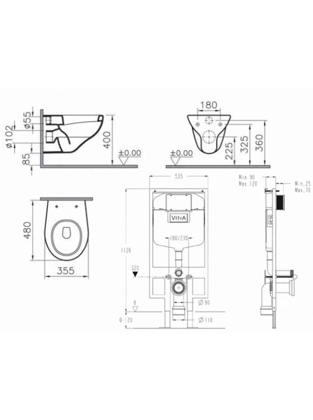 Vitra Normus 9773b003. Vitra Normus 9773b003-7200. 9773b003-7200. Витра Нормус унитаз подвесной. Туалет инсталляция размеры