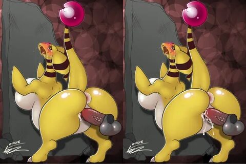 bantar2, ampharos, nintendo, 2016, highres, amber eyes, anthro, anus, ass, ...