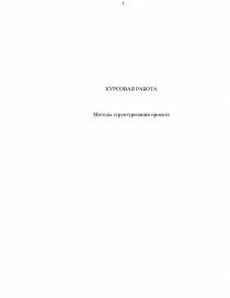 Дисциплин управления проектом курсовая