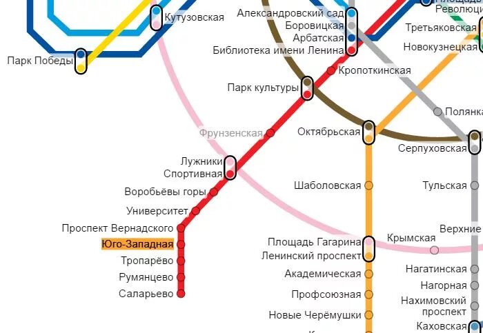 Сколько ехать до юго западной