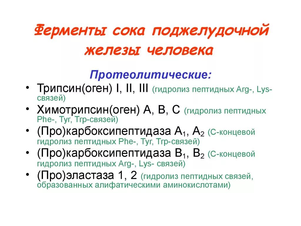 Ферменты поджелудочной железы поступают в