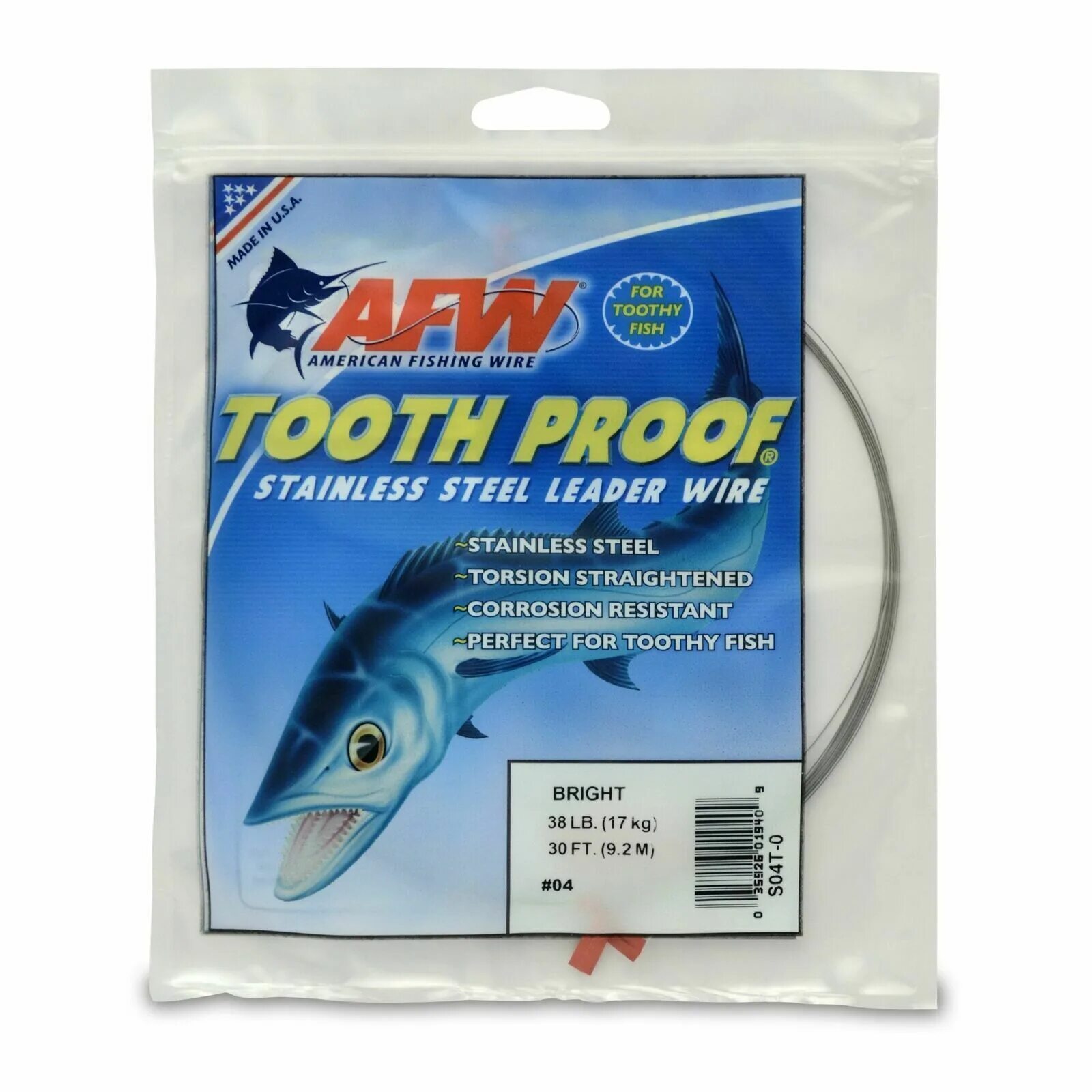 Поводковый материал afw. Поводковый материал afw tooth proof stainless steel single strand 9.2м 0.28мм12кг. поводковый материал afw на щуку. american fishing wire.