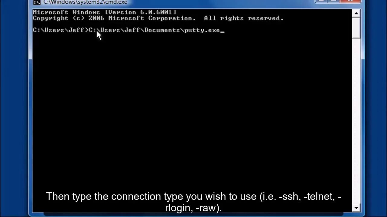 Ssh run command. Ssh connection command.