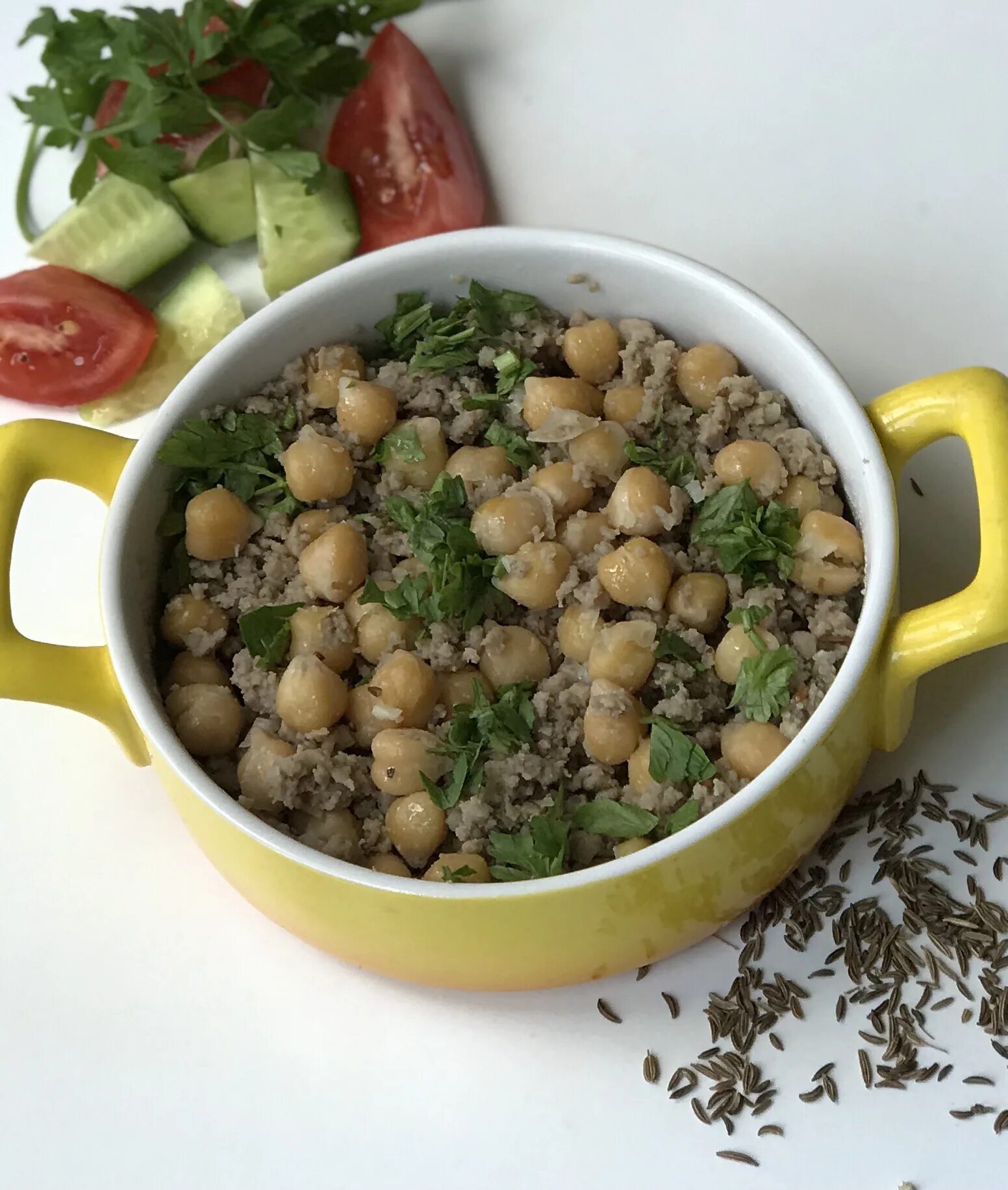 Каша из нута. Нут с карри. Блюда с нутом. Вкусный рецепт приготовления нута. Нут с карри.
