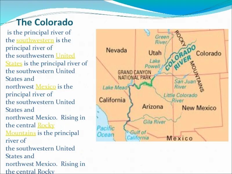 Реки Америки на английском. Штат Колорадо на английском. Главные реки США на английском. Реки на английском языке USA. Рассказ река америки