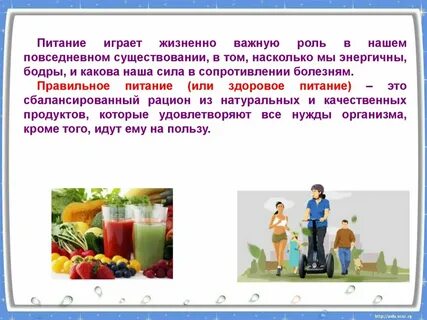 Какую роль играет питание