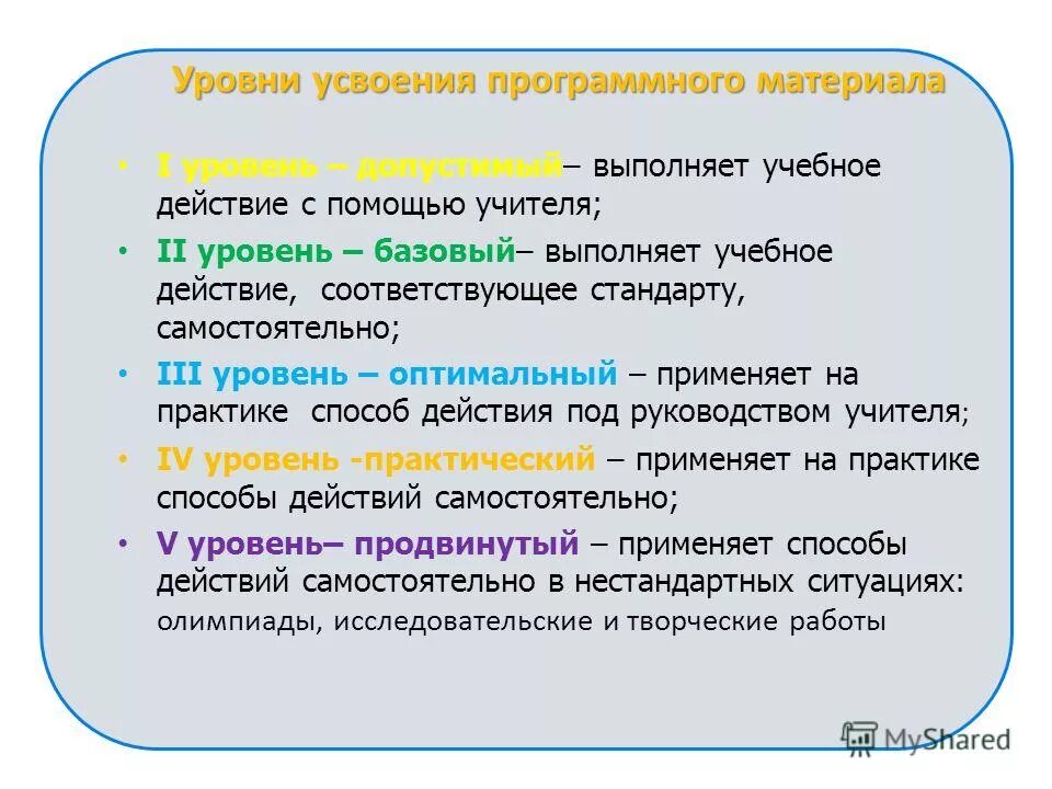 Программный материал усваивает. Уровни усвоения учебного материала. уровень усвоения программного материала. степень усвоения учебного материала. уровни усыоение материала.