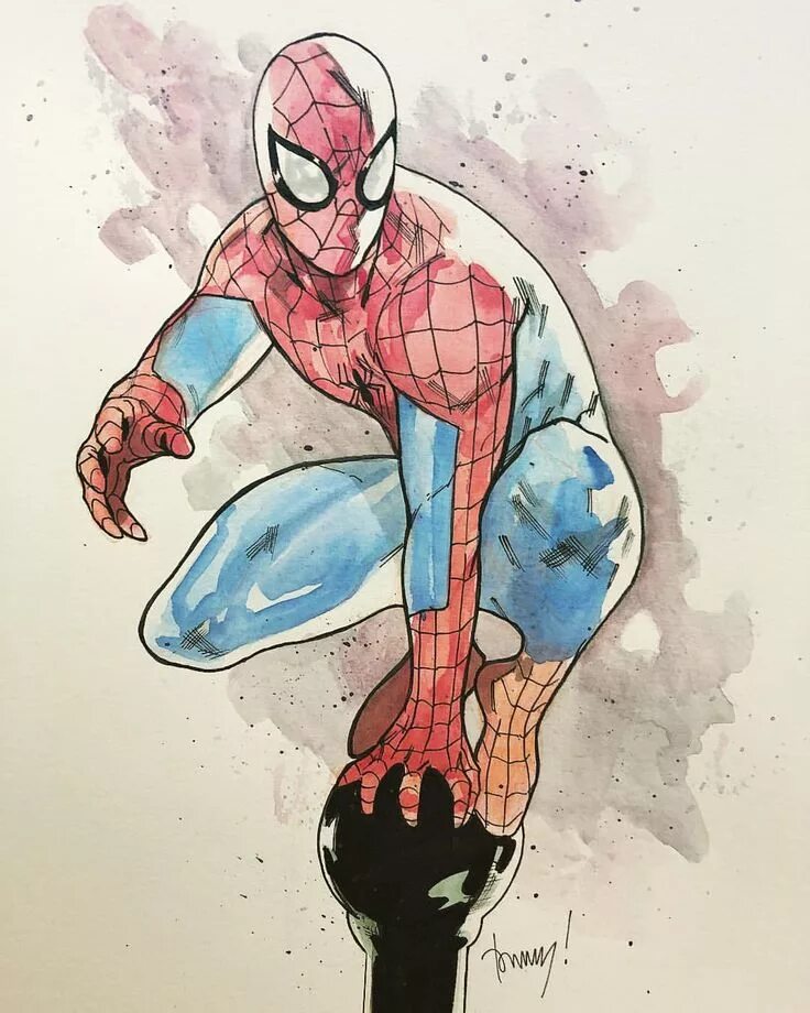 Draw spider man