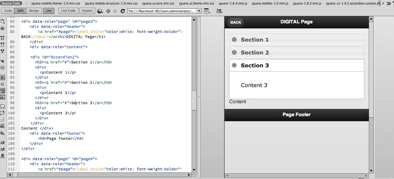 Jquery href. Jquery код. код jquery в html. dreamweaver источник. dreamweaver скрин.