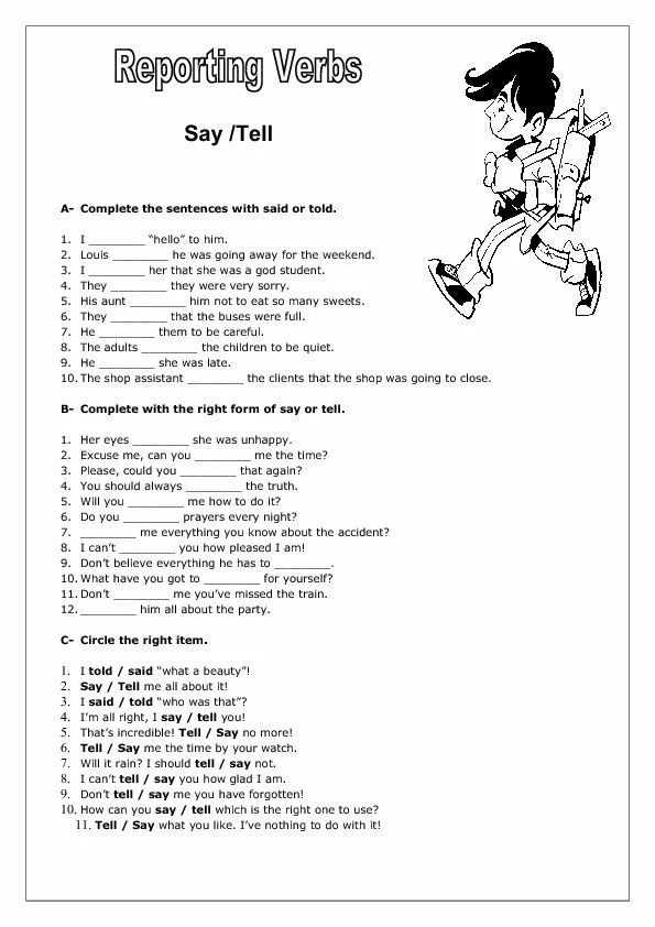 Tell a word. Say tell упражнения. Say tell Worksheets. Say tell speak talk упражнения. Said told упражнения.