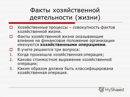 Основные факты деятельности