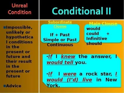 Unreal conditionals