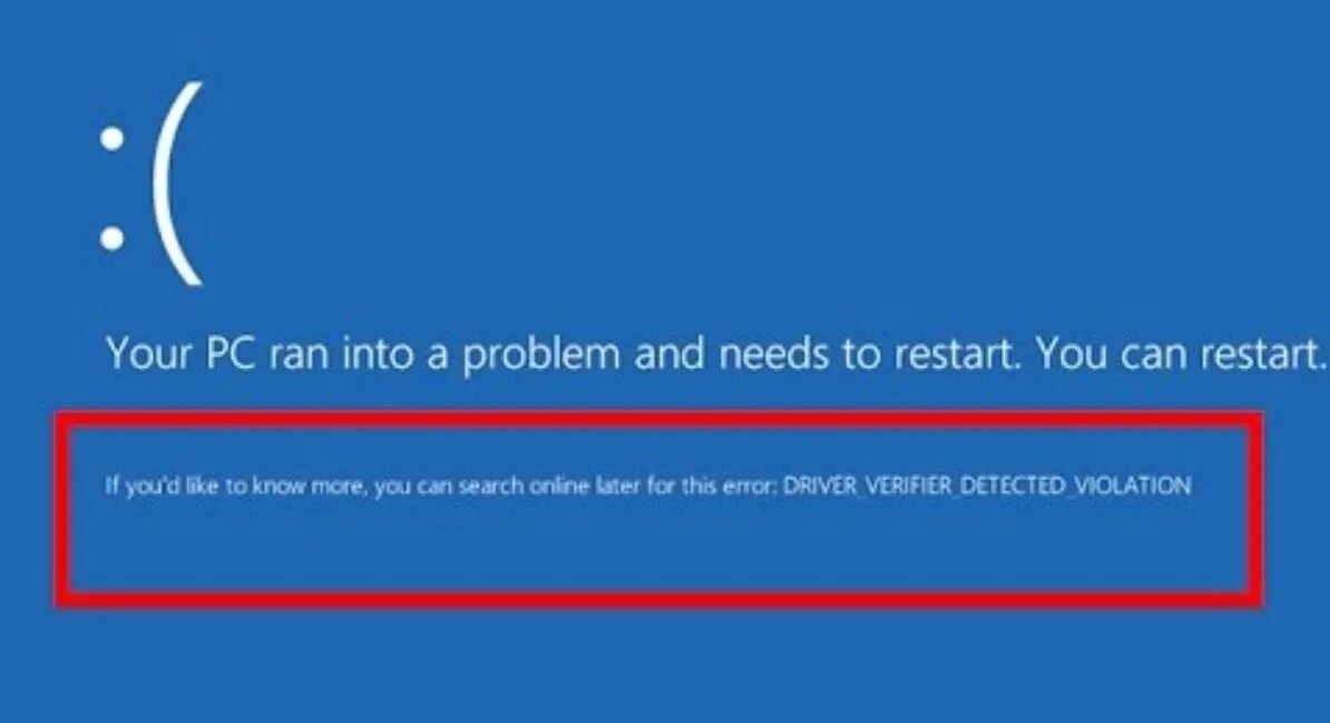 Violation failed. Your PC needs to restart. Your PC Ran into a problem. Ошибка Windows 8 Violation. Your device Ran into a problem and needs to restart.