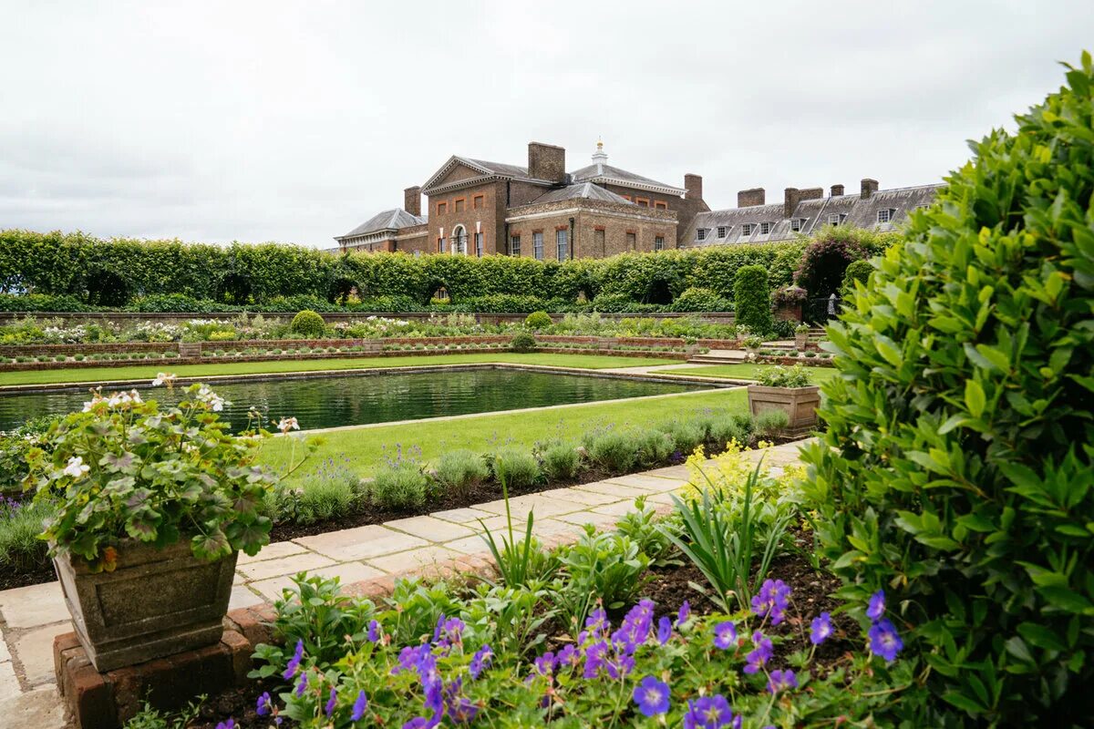 Сады принцессы. Затонувший сад Кенсингтонского дворца. Кенсингтон Палас Гарденс. Особняк Kensington Palace Gardens.