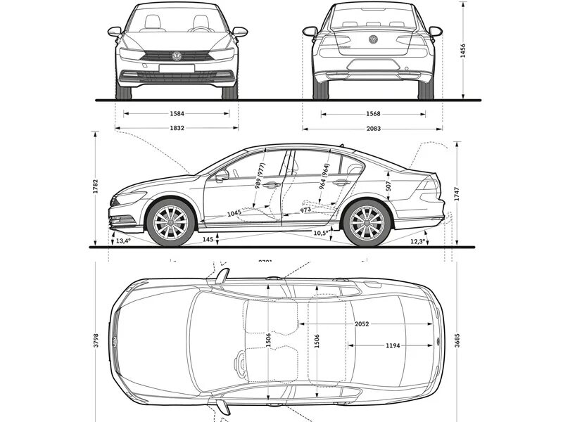 Volkswagen jetta размеры. Габариты VW Passat b6. Фольксваген Пассат 7 габариты. Volkswagen Passat b6 габариты седан. Габариты VW Passat b6 универсал.