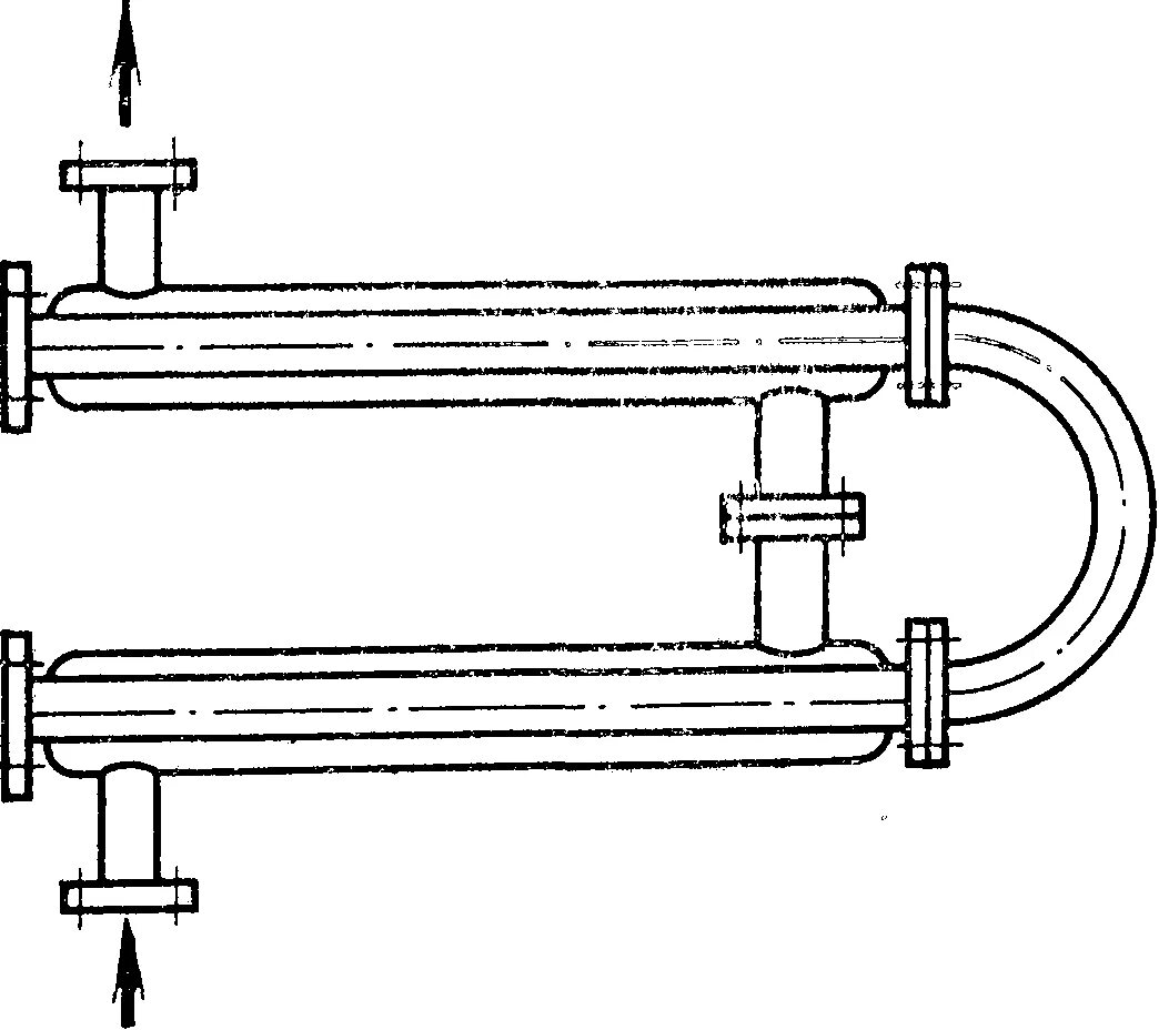 Трубчатые аппараты. Теплообменный аппарат типа труба в трубе. Двухтрубный кожухотрубный теплообменник. Двухтрубный теплообменник типа труба в трубе. Теплообменник труба в трубе схема.