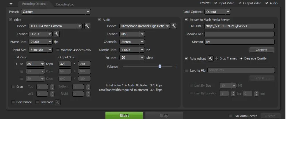 Multiple rtmp outputs plugin