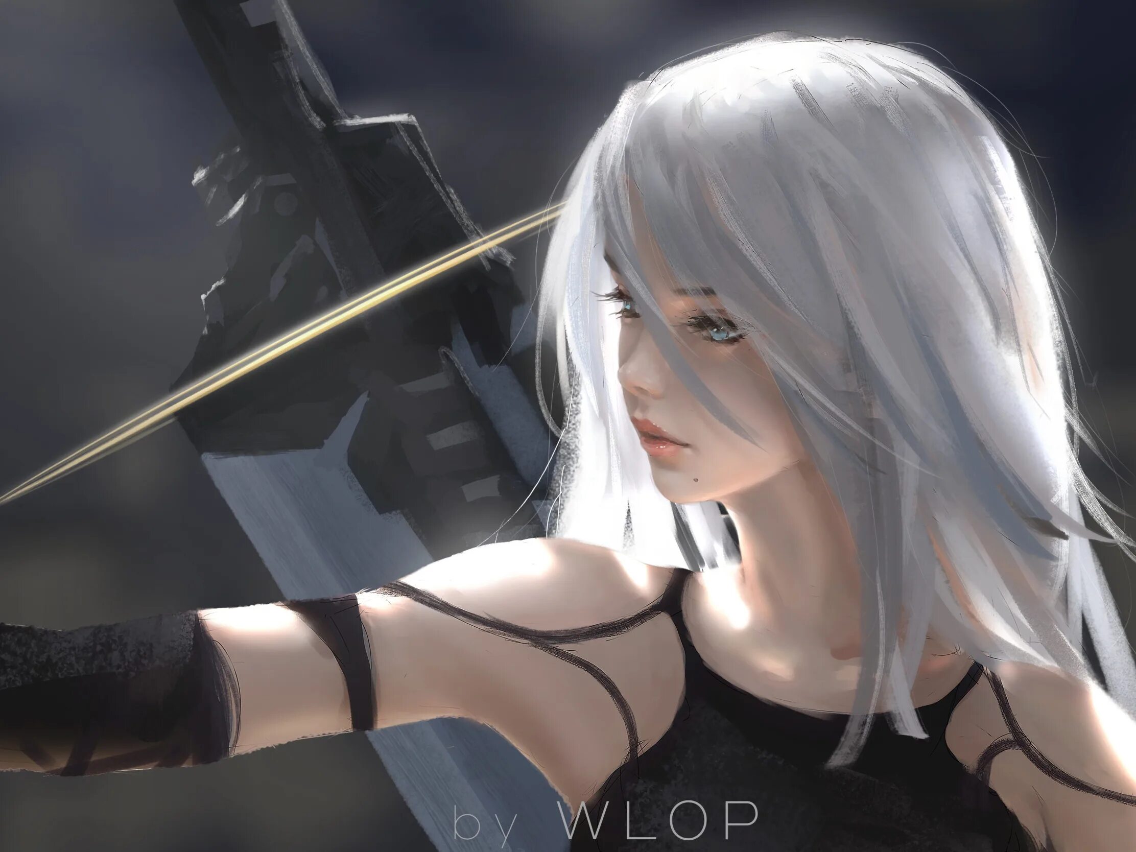 Game blonde. Wlop эльфийка. A2 NIER. A 2 NIER Automata.