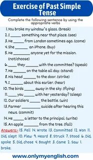 Simple tenses exercises