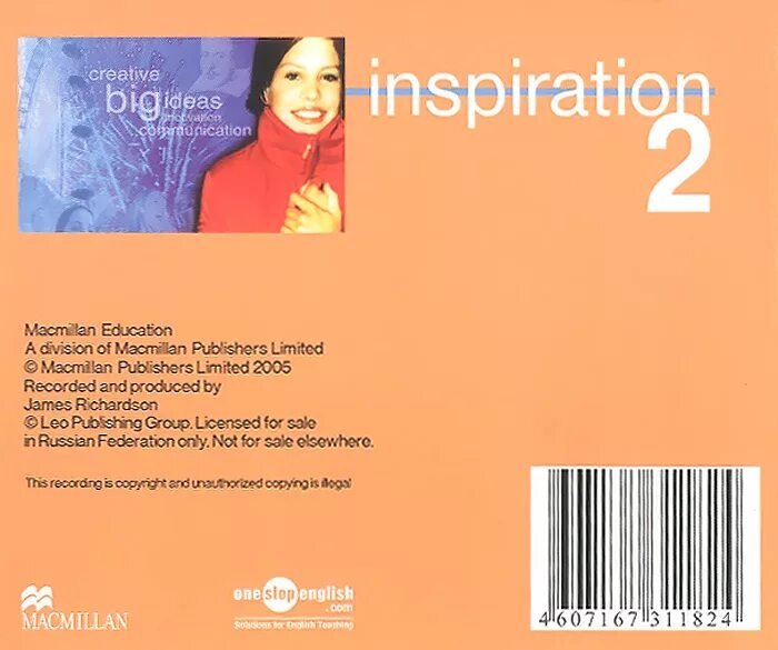 Audio cd. Inspiration 2. Optimise students book 2g. Х 3. Inspiration 2.