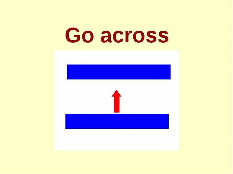 Go on across. Go across. across. cross.