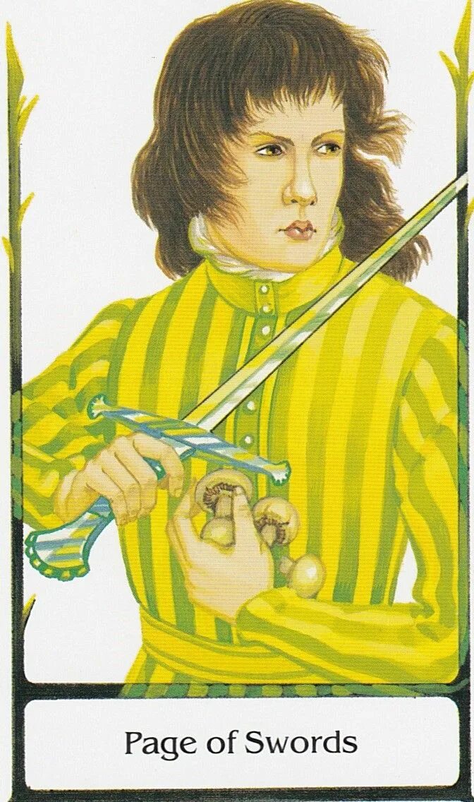 Паж общее значение. Карта таро паж мечей. паж мечей уэйт. паж мечей таро уэйта. паж мечей таро ведьм.