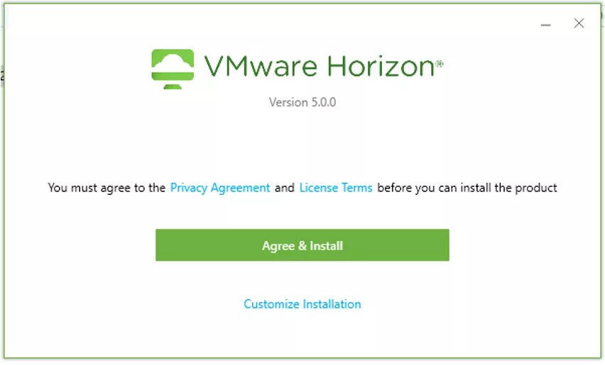 Click to agree. VMWARE Horizon. VMWARE Horizon client. Horizon client install. VMWARE loading failed.