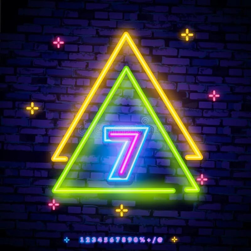 Число семь неоновая. Neon symbol 7. Symbol 7 number. 7 Number Night. Неоновая 7