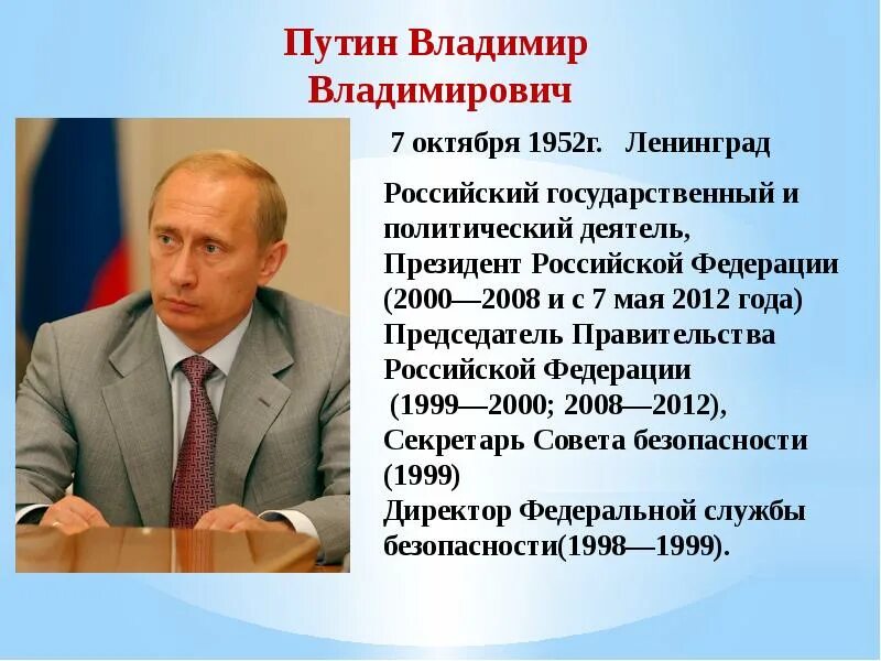 Политические деятели России. Политические деятели 2000-2008.