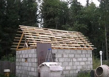 Крыша на баню видео