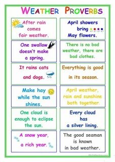 English weather saying