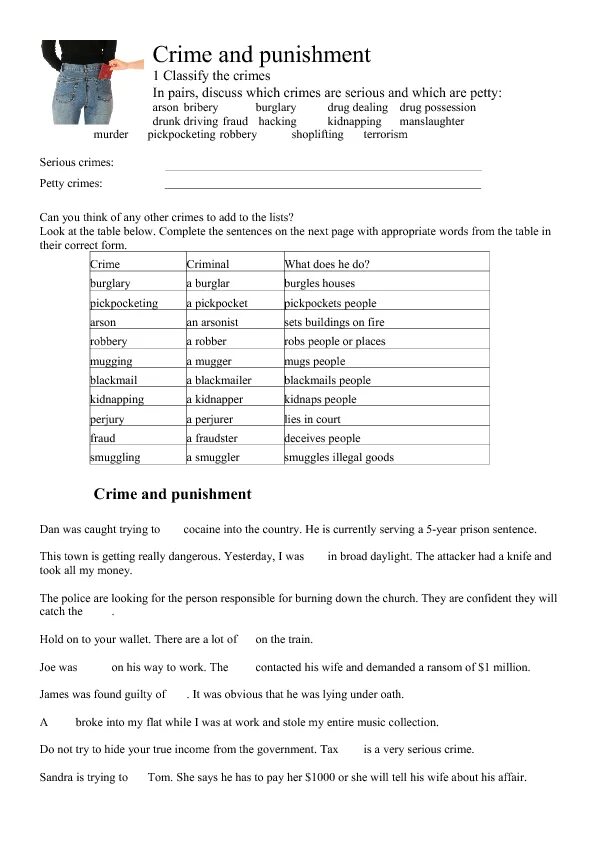 Crime and punishment Worksheets. Задания по теме Crime and Criminals. Criminal Vocabulary Worksheets. Crime Worksheets. Crime and punishment text