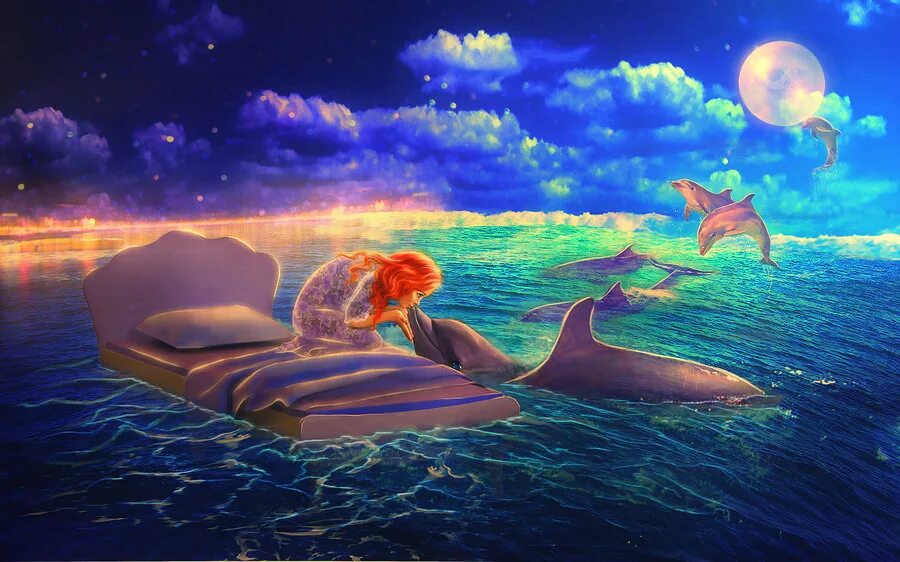 Вижу море вижу реки. Сказочное море. волшебное море. море спокойной ночи дельфины. красивых снов.