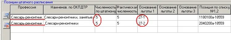 Перечень льготных профессий образование