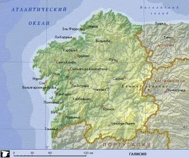 Галисия на карте