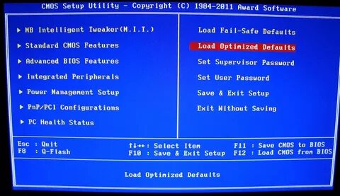 Load setup defaults в биосе что это