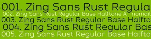 Шрифт zing rust demo
