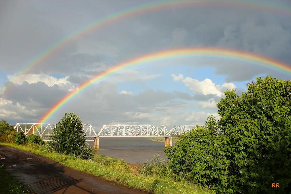 котельнич природа. летняя радуга. мост из радуги. радуга с облаками. радужная дорога.