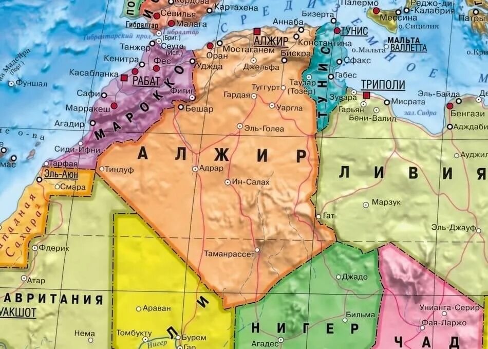 Страна ливия алжир. Государство Алжир на карте. Столица Алжира на карте. Алжир Страна на карте.