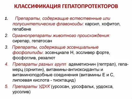 Гепатопротекторы список препаратов с доказанной эффективностью