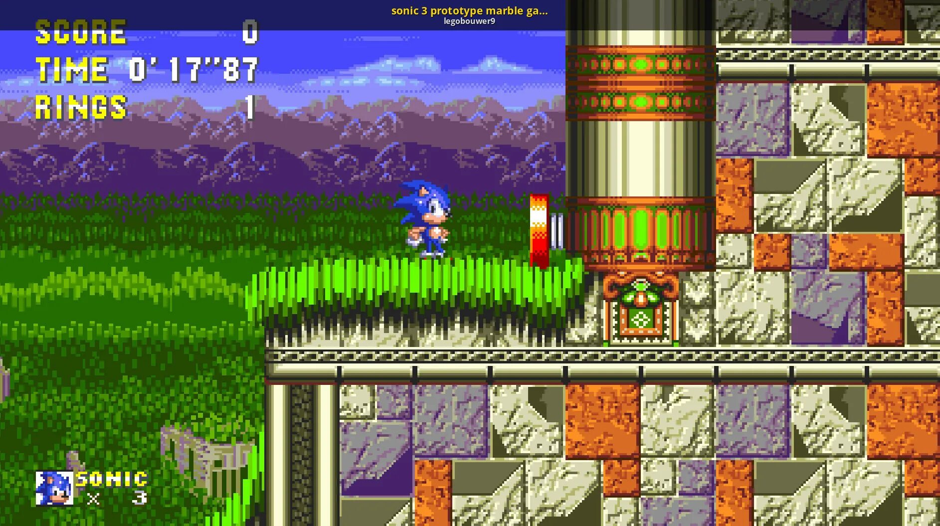 Sonic 3 island. Sonic 3 Marble Garden. Sonic 3 1993 Prototype. Соник 3 прототип. Marble Garden Zone Sonic 3 арт.