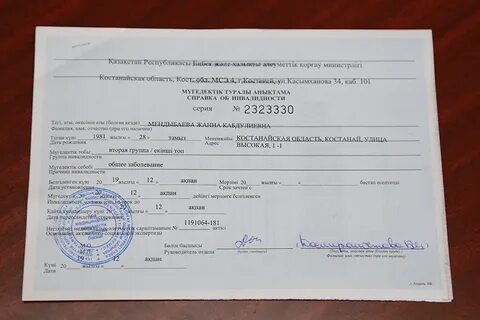 Инвалидность детям в казахстане