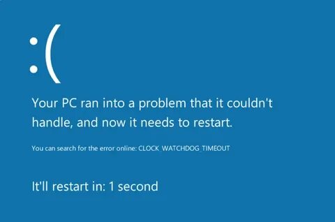 Синий экран clock watchdog