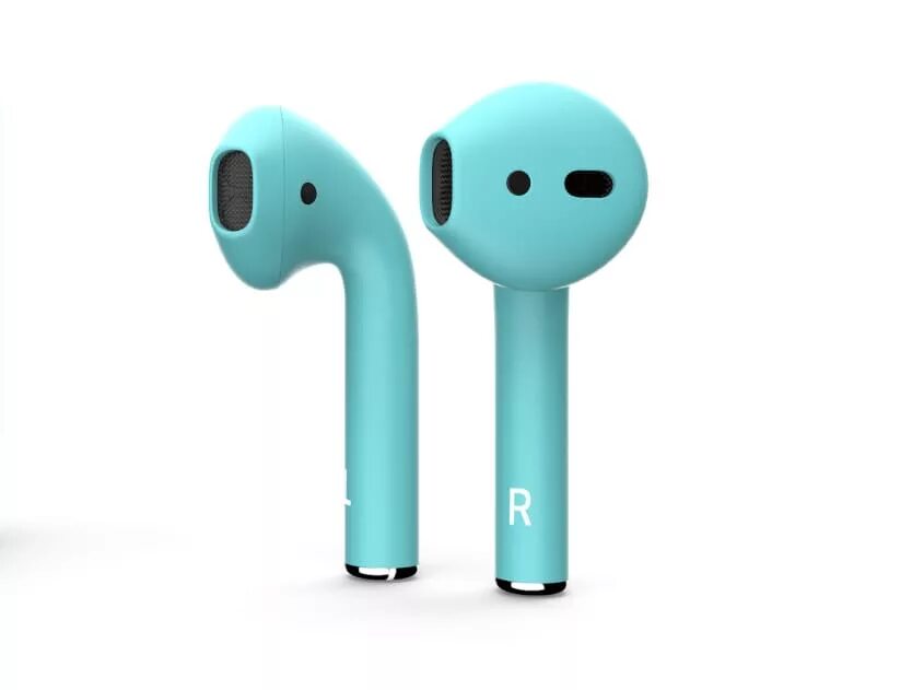 Беспроводные наушники Apple AIRPODS 2 (без беспроводной зарядки чехла) mv7n2. Наушники эпл голубые. Зеленые наушники эпл. Наушники аирподс на андроид.