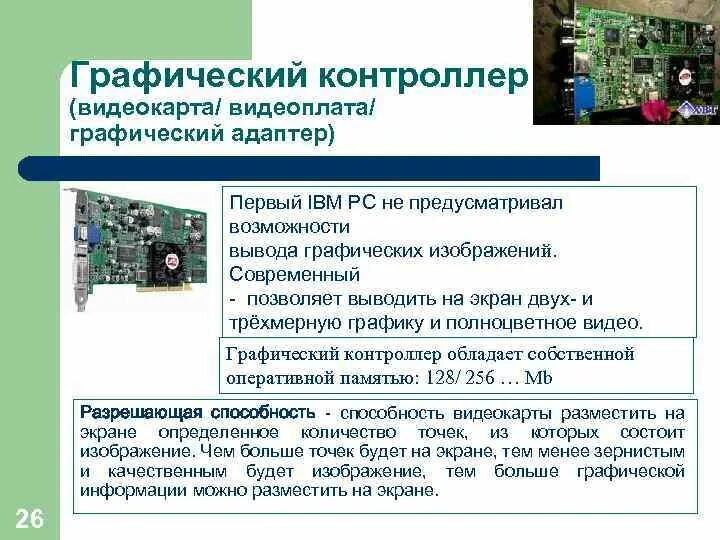 Контроллер видеокарты. Контроллер видеокарты
