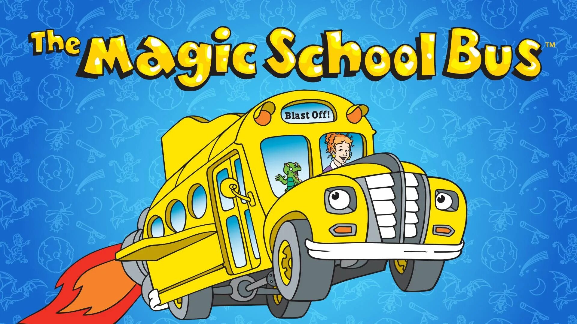 Out the bus is coming. Волшебный школьный автобус. the magic school bus.