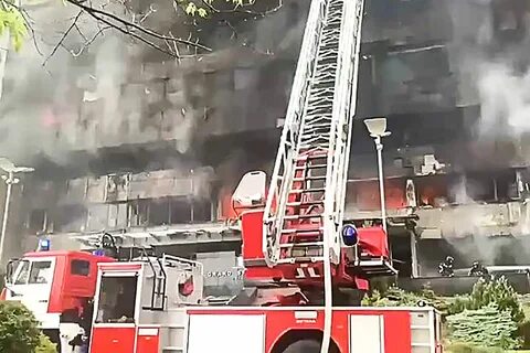 Горит пожар в москве