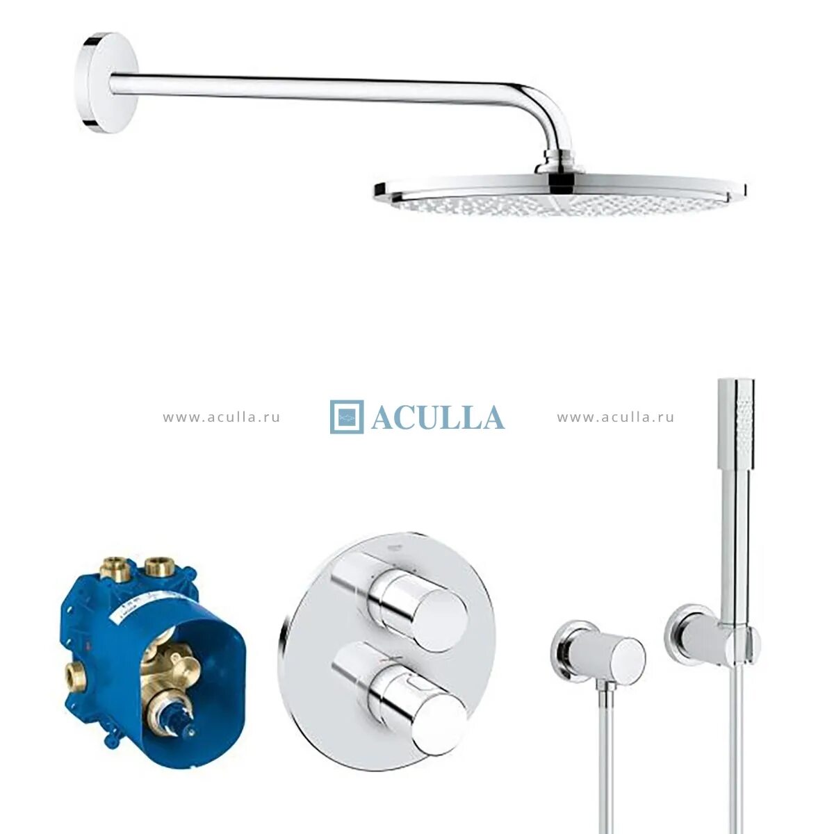 Grohe Grohtherm 3000 Cosmopolitan. Grohe Grohtherm 34727000. Душевая система Grohe Grohtherm 34734000. Душевая система скрытого монтажа Grohe. Встраиваемый комплект для душа